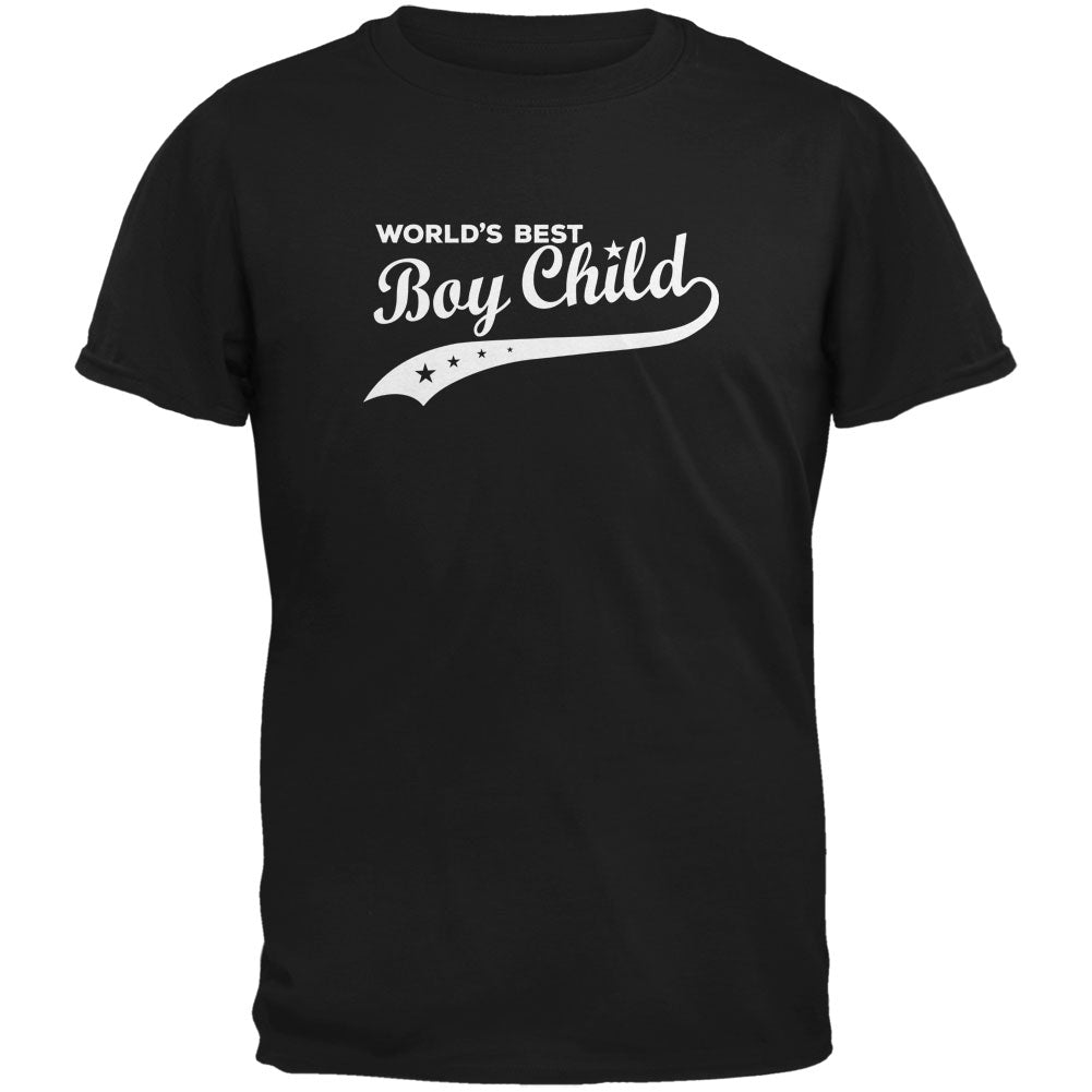 World's Best Boy Child Black Adult T-Shirt Men's T-Shirts Old Glory 2XL Black 