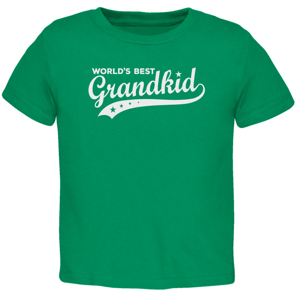 World's Best Grandkid Kelly Green Toddler T-Shirt Toddler T-Shirts Old Glory 2T Green 