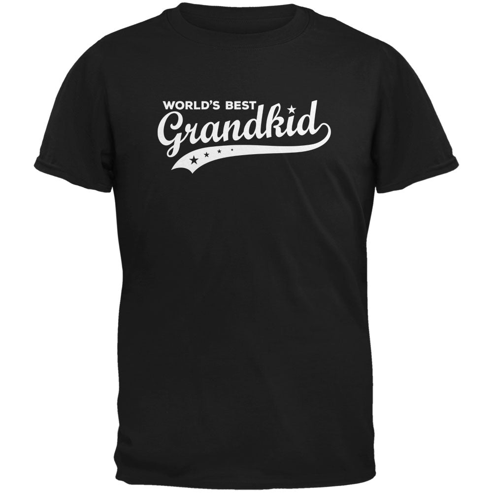 World's Best Grandkid Black Adult T-Shirt Men's T-Shirts Old Glory 2XL Black 