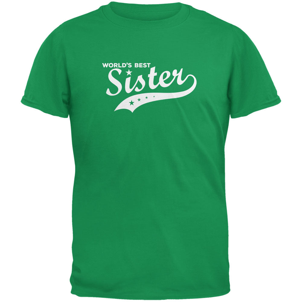 World's Best Sister Irish Green Youth T-Shirt Youth T-Shirts Old Glory YLG Green 