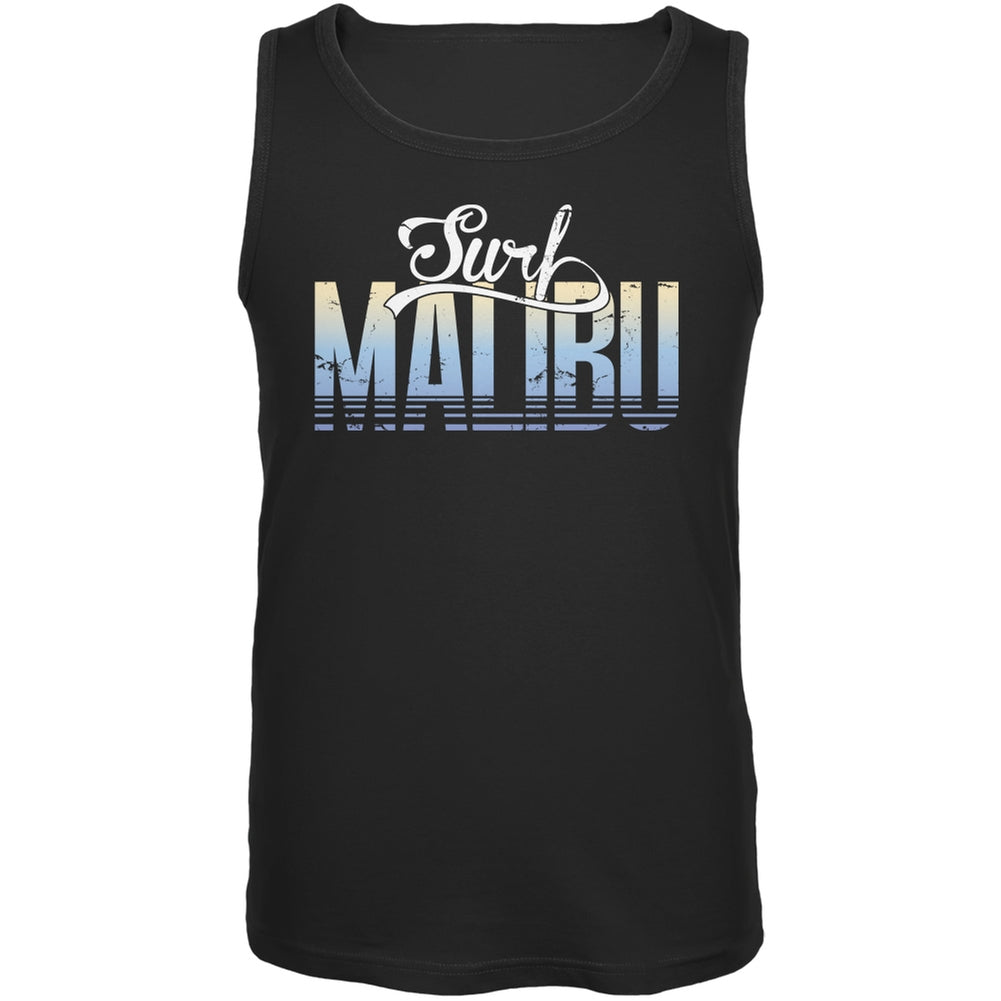 Surf Malibu Black Adult Tank Top Men's Tank Tops Old Glory 2XL Black 