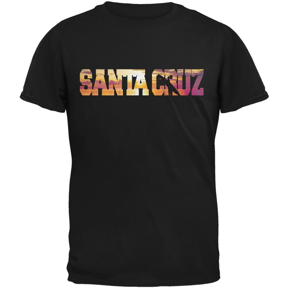 Santa Cruz Sunset Black Adult T-Shirt Men's T-Shirts Old Glory 2XL Black 