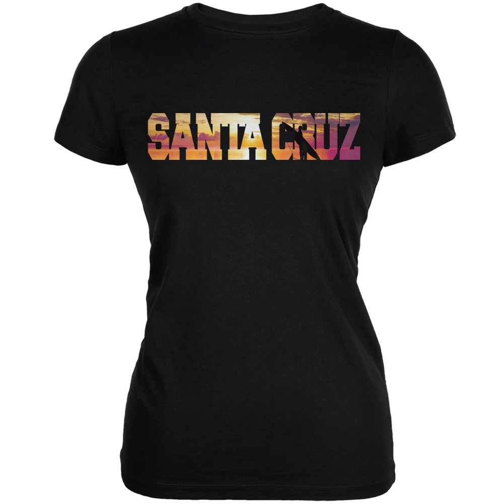 Santa Cruz Sunset Black Juniors Soft T-Shirt Juniors T-Shirts Old Glory 2XL Black 