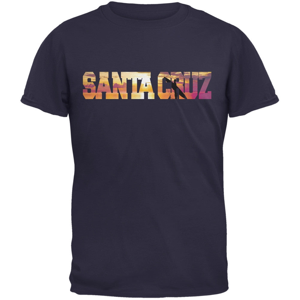 Santa Cruz Sunset Navy Adult T-Shirt Men's T-Shirts Old Glory 2XL Blue 