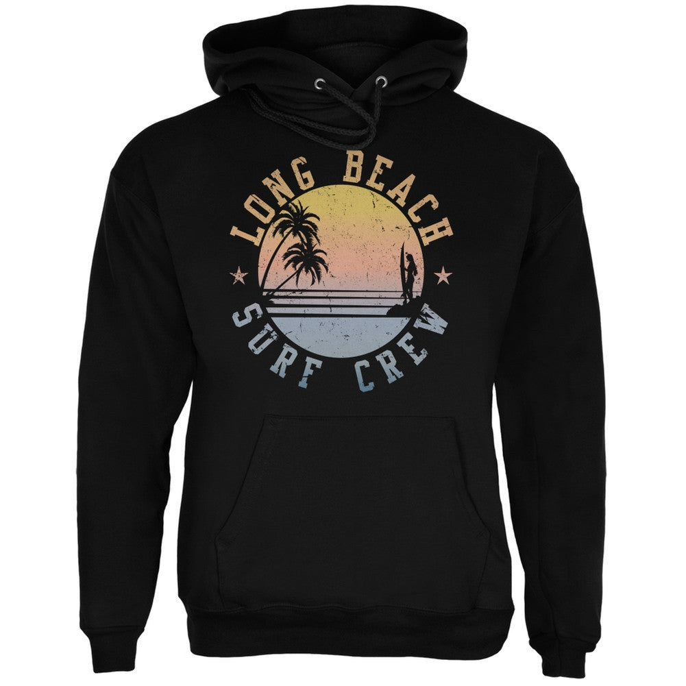 Long Beach Surf Crew Black Adult Hoodie Men's Hoodies Old Glory 2XL Black 