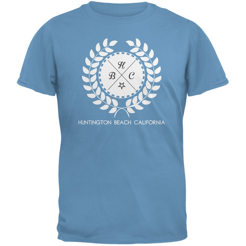 Huntington Beach Carolina Blue Adult T-Shirt Men's T-Shirts Old Glory 2XL Blue 