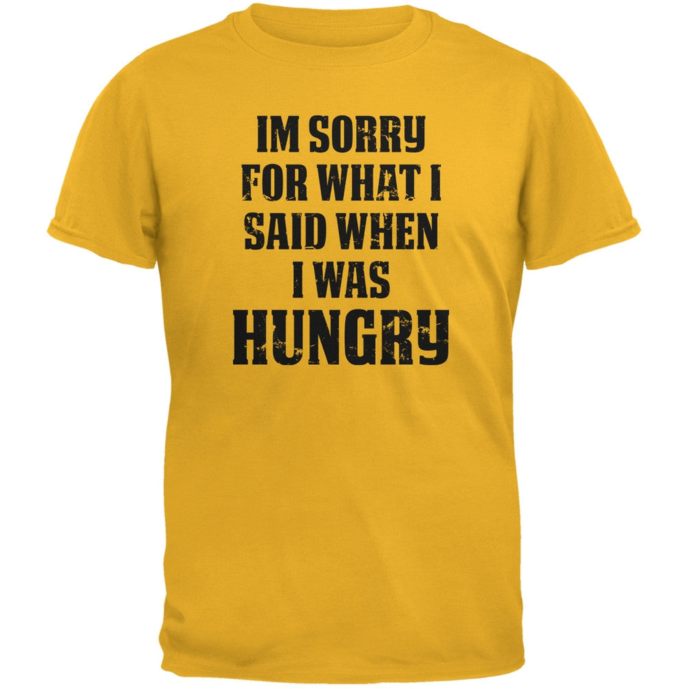 Sorry For What I Said Gold Adult T-Shirt Men's T-Shirts Old Glory 2XL Yellow 