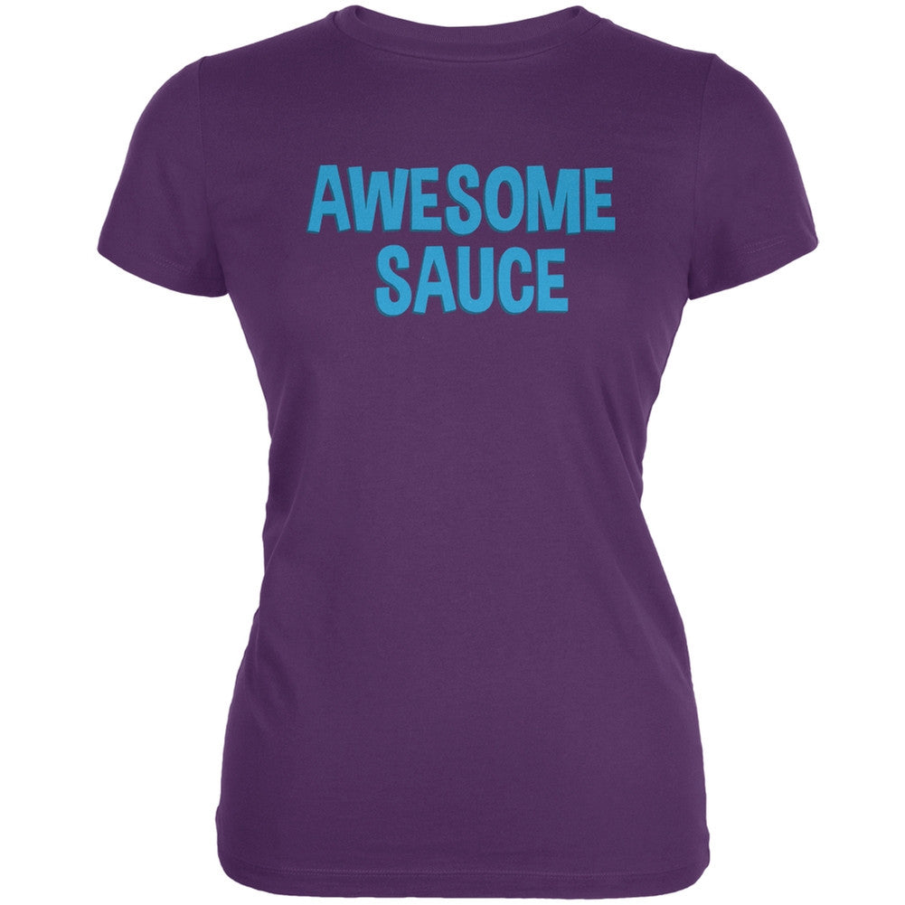 Awesome Sauce Purple Juniors Soft T-Shirt Juniors T-Shirts Old Glory 2XL Purple 