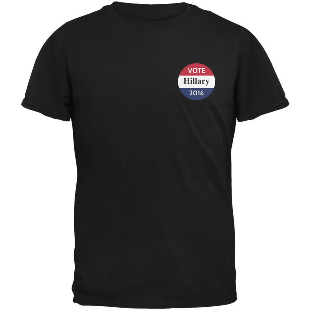 Election 2016 - Vote Team Hillary Clinton Black Adult T-Shirt Men's T-Shirts Old Glory 2XL Black 