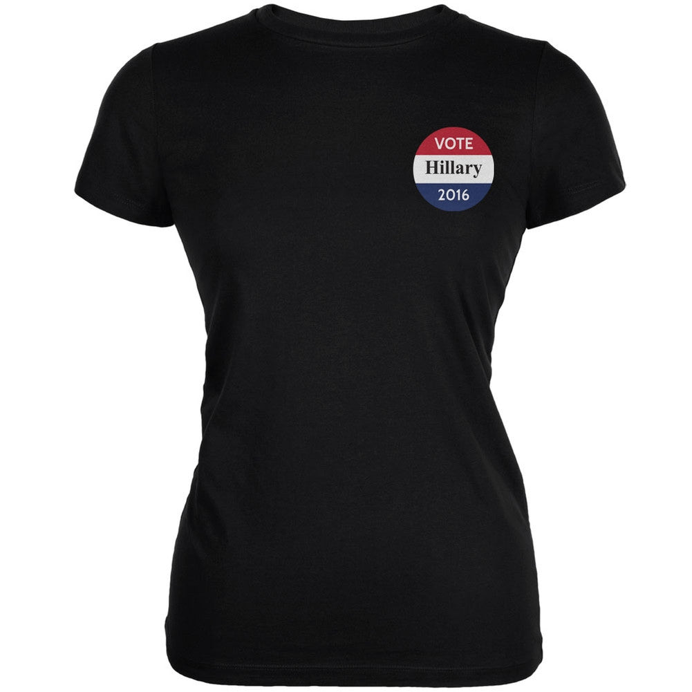 Election 2016 - Vote Team Hillary Clinton Black Juniors Soft T-Shirt Juniors T-Shirts Old Glory 2XL Black 