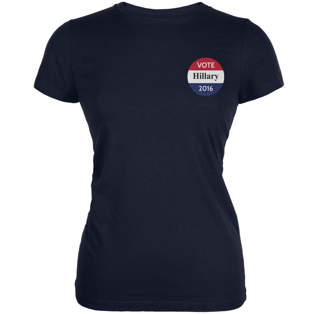 Election 2016 - Vote Team Hillary Clinton Navy Juniors Soft T-Shirt Juniors T-Shirts Old Glory 2XL Blue 