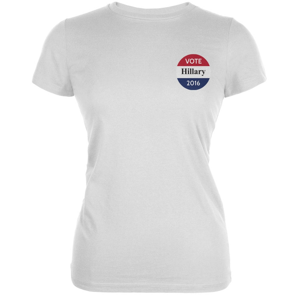 Election 2016 - Vote Team Hillary Clinton White Juniors Soft T-Shirt Juniors T-Shirts Old Glory 2XL White 