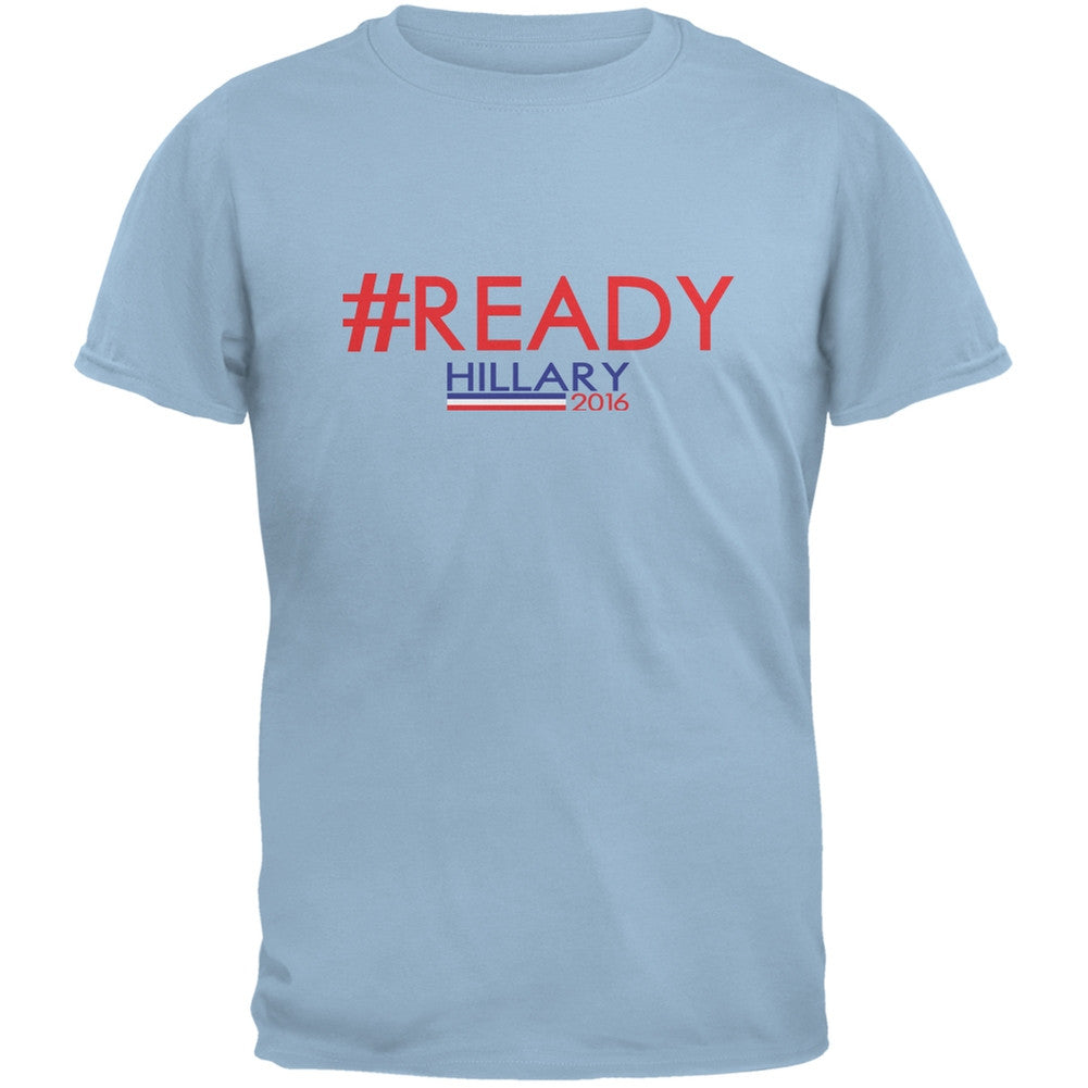 Election 2016 - #Ready Light Blue Adult T-Shirt Men's T-Shirts Old Glory 2XL Blue 