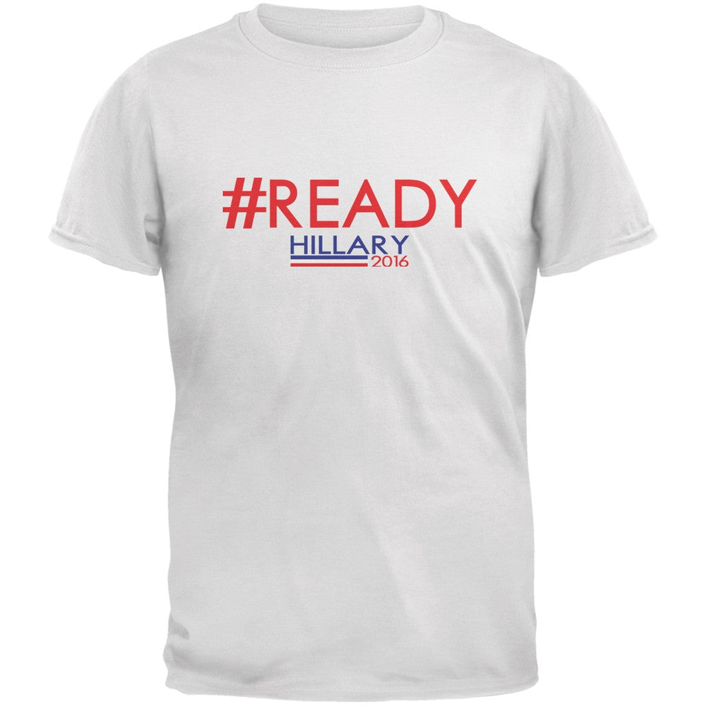 Election 2016 - #Ready White Adult T-Shirt Men's T-Shirts Old Glory 2XL White 