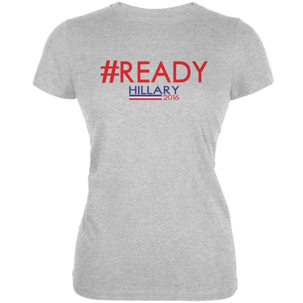 Election 2016 - #Ready Heather Grey Juniors Soft T-Shirt Juniors T-Shirts Old Glory 2XL Grey 