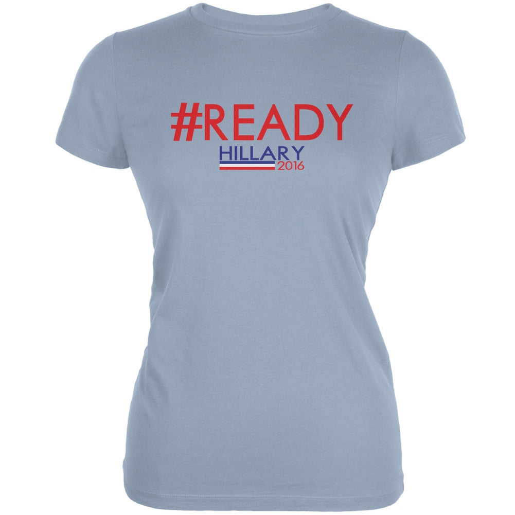 Election 2016 - #Ready Light Blue Juniors Soft T-Shirt Juniors T-Shirts Old Glory 2XL Blue 