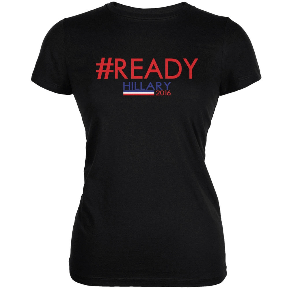 Election 2016 - #Ready Black Juniors Soft T-Shirt Juniors T-Shirts Old Glory 2XL Black 