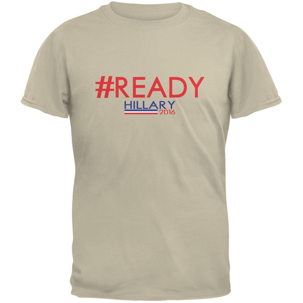 Election 2016 - #Ready Sand Adult T-Shirt Men's T-Shirts Old Glory 2XL Beige 