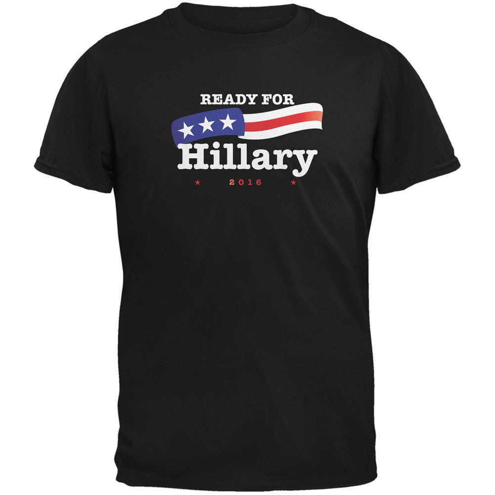 Election 2016 - Hillary Clinton American Flag Black Adult T-Shirt Men's T-Shirts Old Glory 2XL Black 