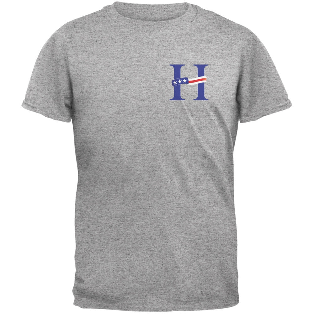 Election 2016 - H Flag Heather Grey Adult T-Shirt Men's T-Shirts Old Glory 2XL Grey 