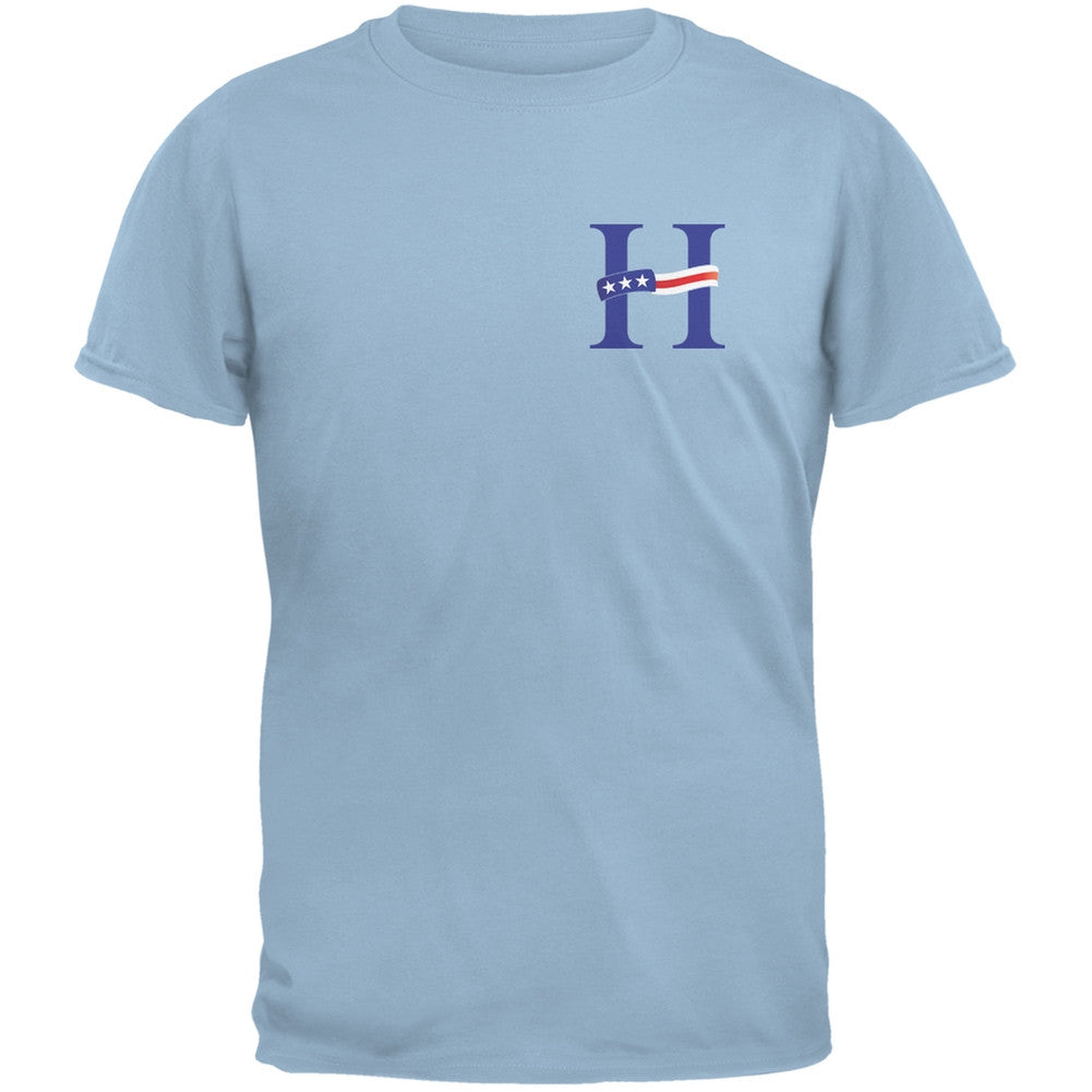 Election 2016 - H Flag Light Blue Adult T-Shirt Men's T-Shirts Old Glory 2XL Blue 