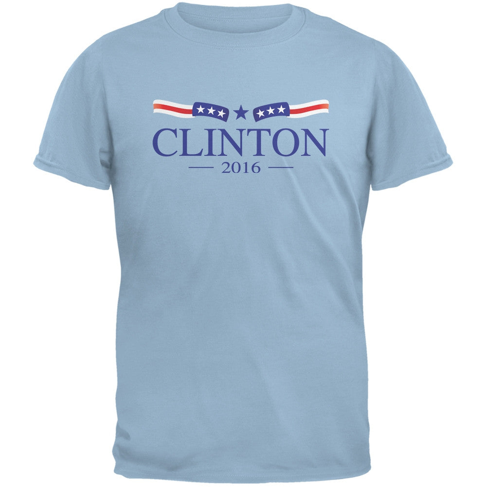 Election 2016 - Hillary Clinton Flag Light Blue Adult T-Shirt Men's T-Shirts Old Glory 2XL Blue 