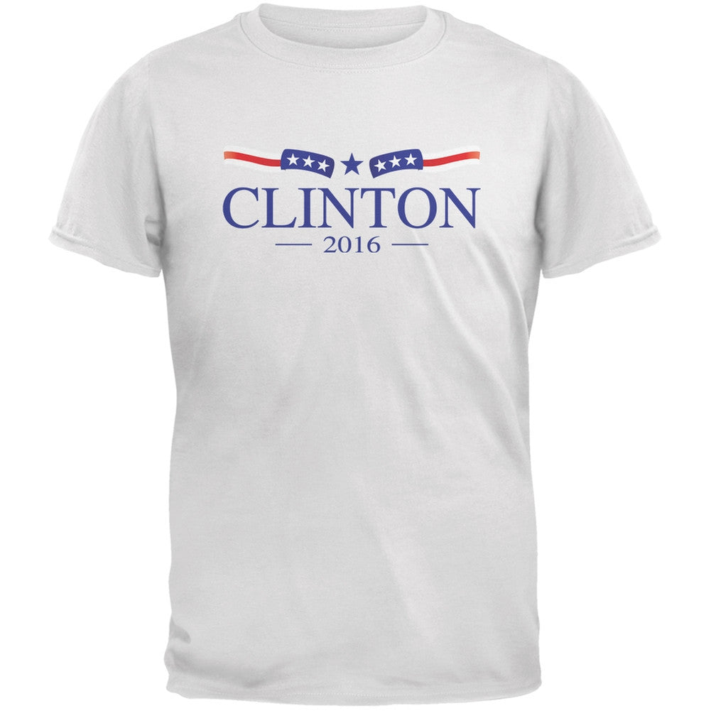 Election 2016 - Hillary Clinton Flag White Adult T-Shirt Men's T-Shirts Old Glory 2XL White 