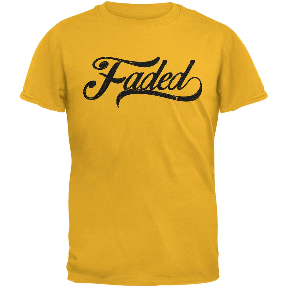 Faded Gold Adult T-Shirt Men's T-Shirts Old Glory 2XL Yellow 