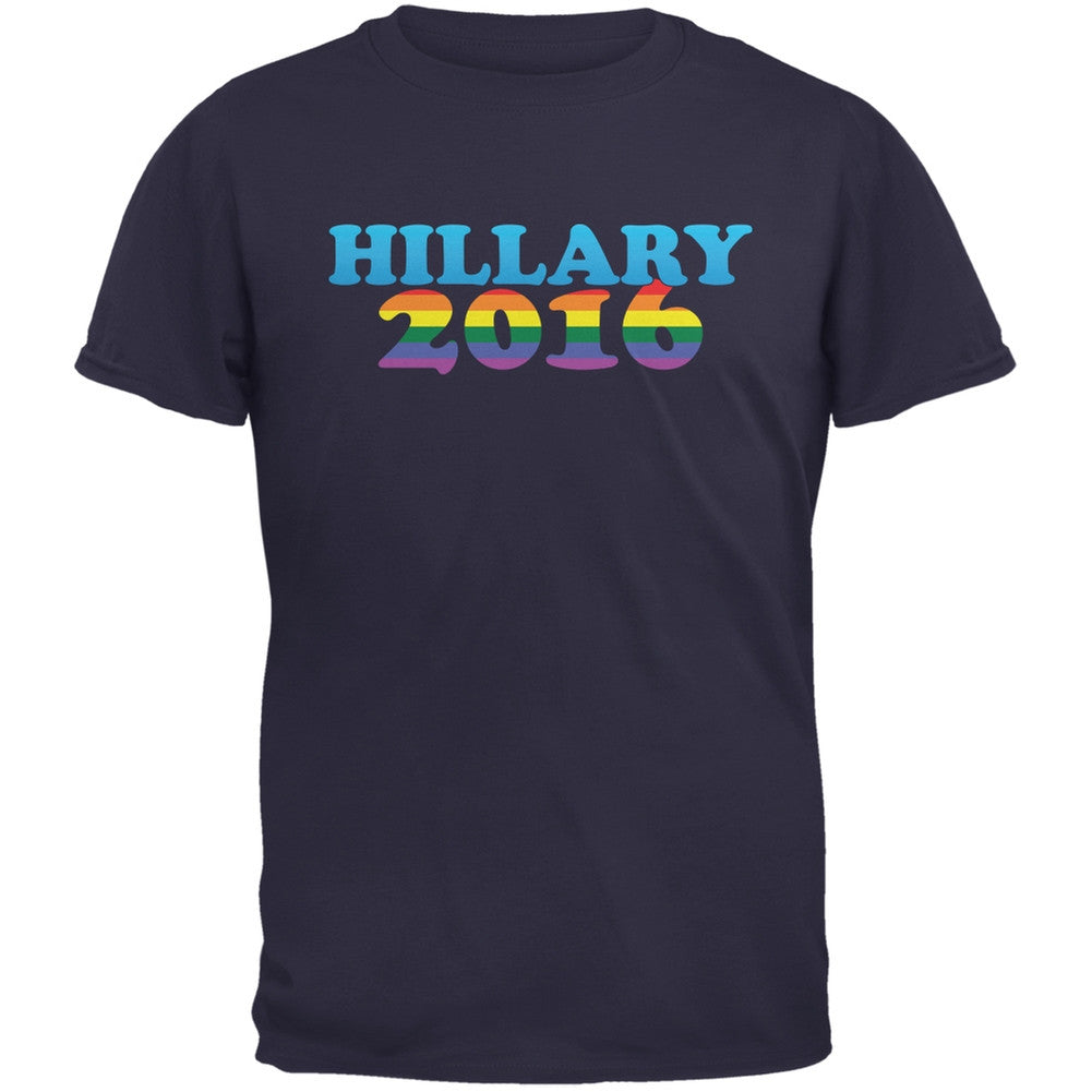 Election - 2016 Hillary Gay Pride Navy Adult T-Shirt Men's T-Shirts Old Glory 2XL Blue 