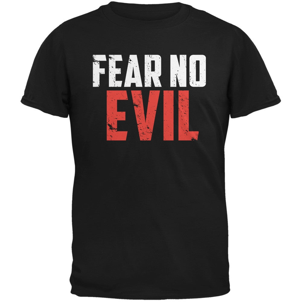 Fear No Evil Black Adult T-Shirt Men's T-Shirts Old Glory 2XL Black 