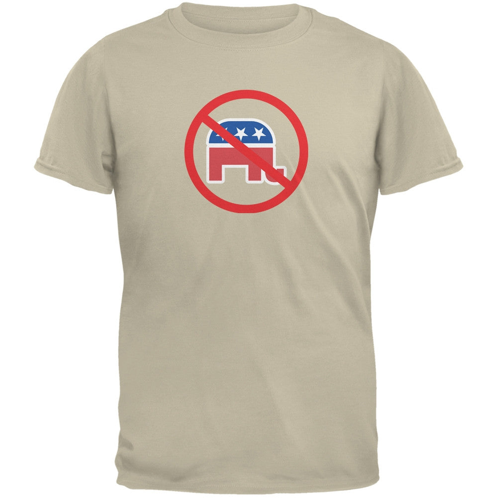 Democrat Anti Republican Sand Adult T-Shirt Men's T-Shirts Old Glory 2XL Beige 