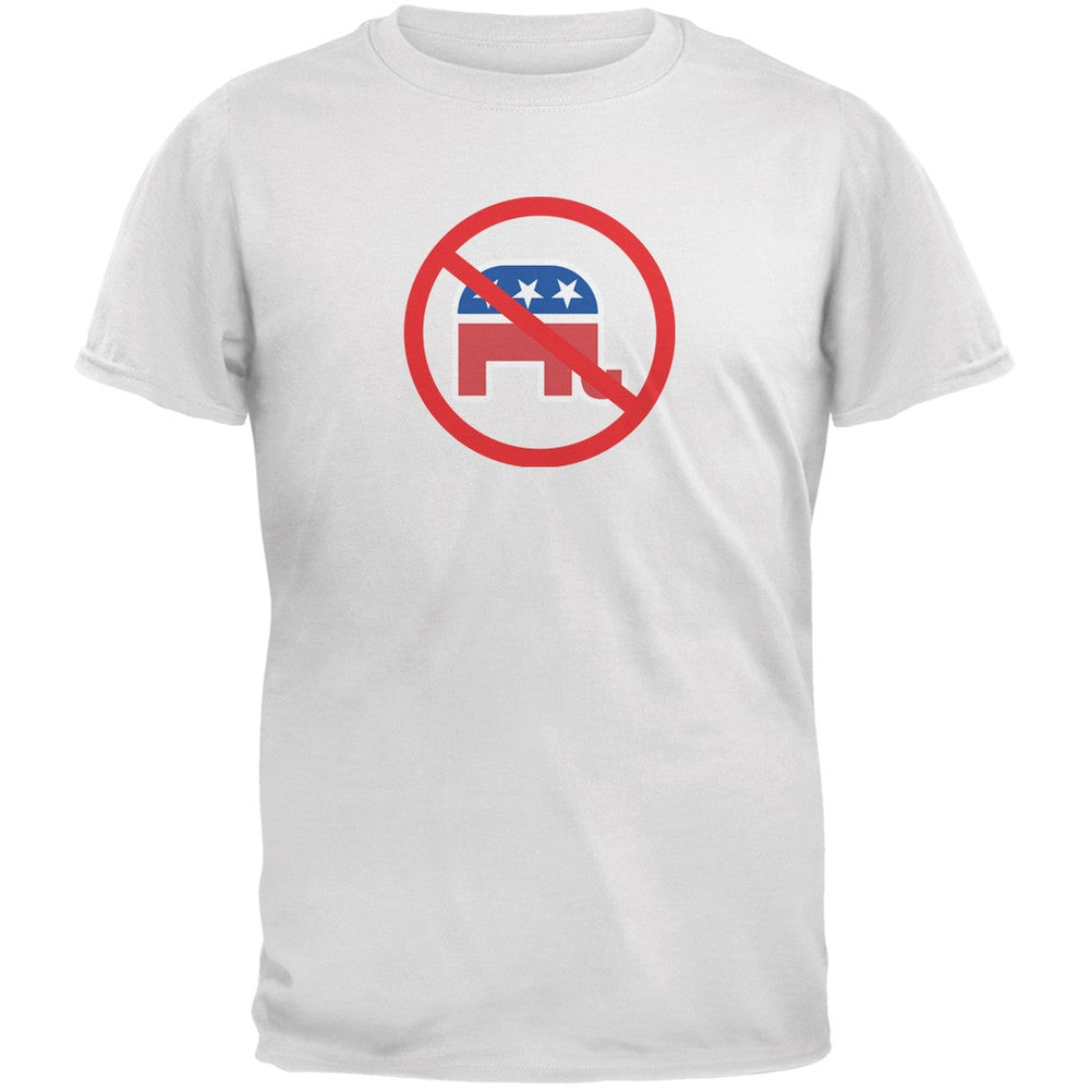 Democrat Anti Republican White Adult T-Shirt Men's T-Shirts Old Glory 2XL White 