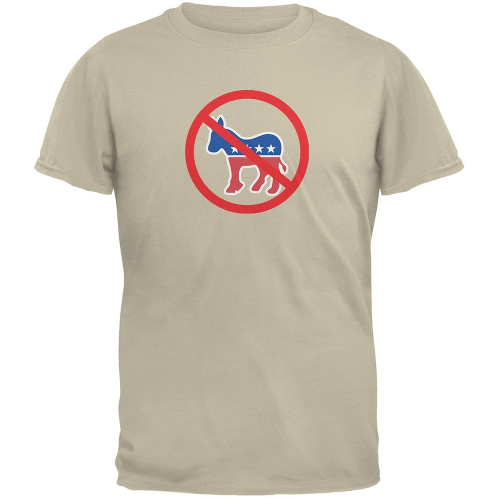 Republican Anti Democrat Sand Adult T-Shirt Men's T-Shirts Old Glory 2XL Beige 