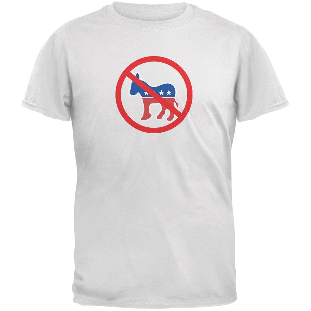 Republican Anti Democrat White Adult T-Shirt Men's T-Shirts Old Glory 2XL White 