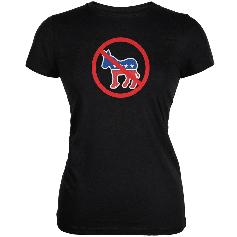 Republican Anti Democrat Black Juniors Soft T-Shirt Juniors T-Shirts Old Glory 2XL Black 