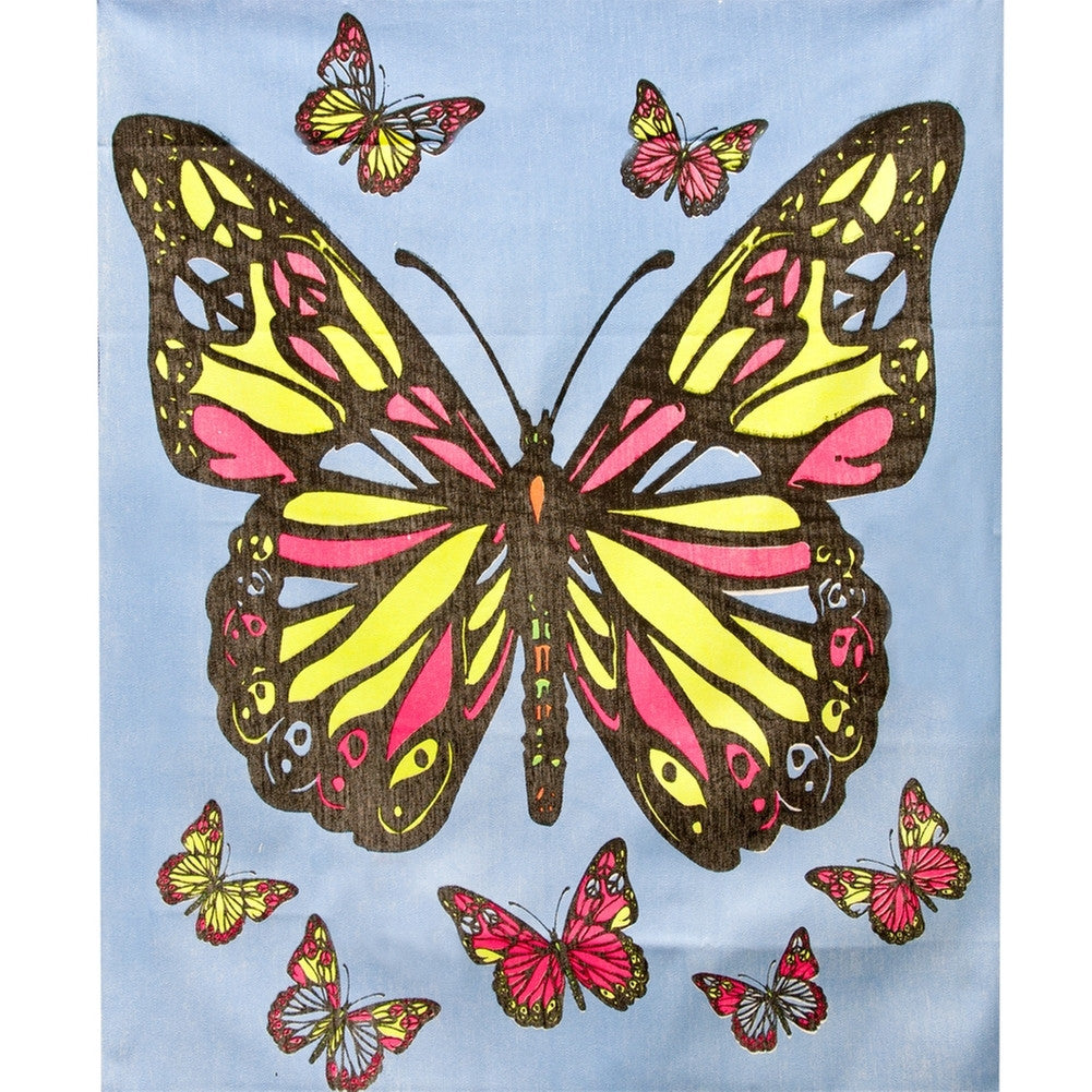 Peace Butterfly - Blacklight Tapestry Blacklight Tapestries Old Glory   