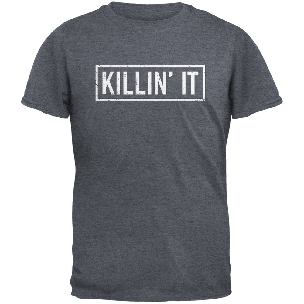 Killin' It Dark Heather Adult T-Shirt Men's T-Shirts Old Glory 2XL Grey 