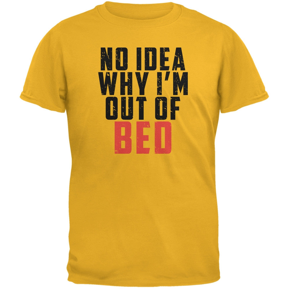 Out Of Bed Gold Adult T-Shirt Men's T-Shirts Old Glory 2XL Yellow 