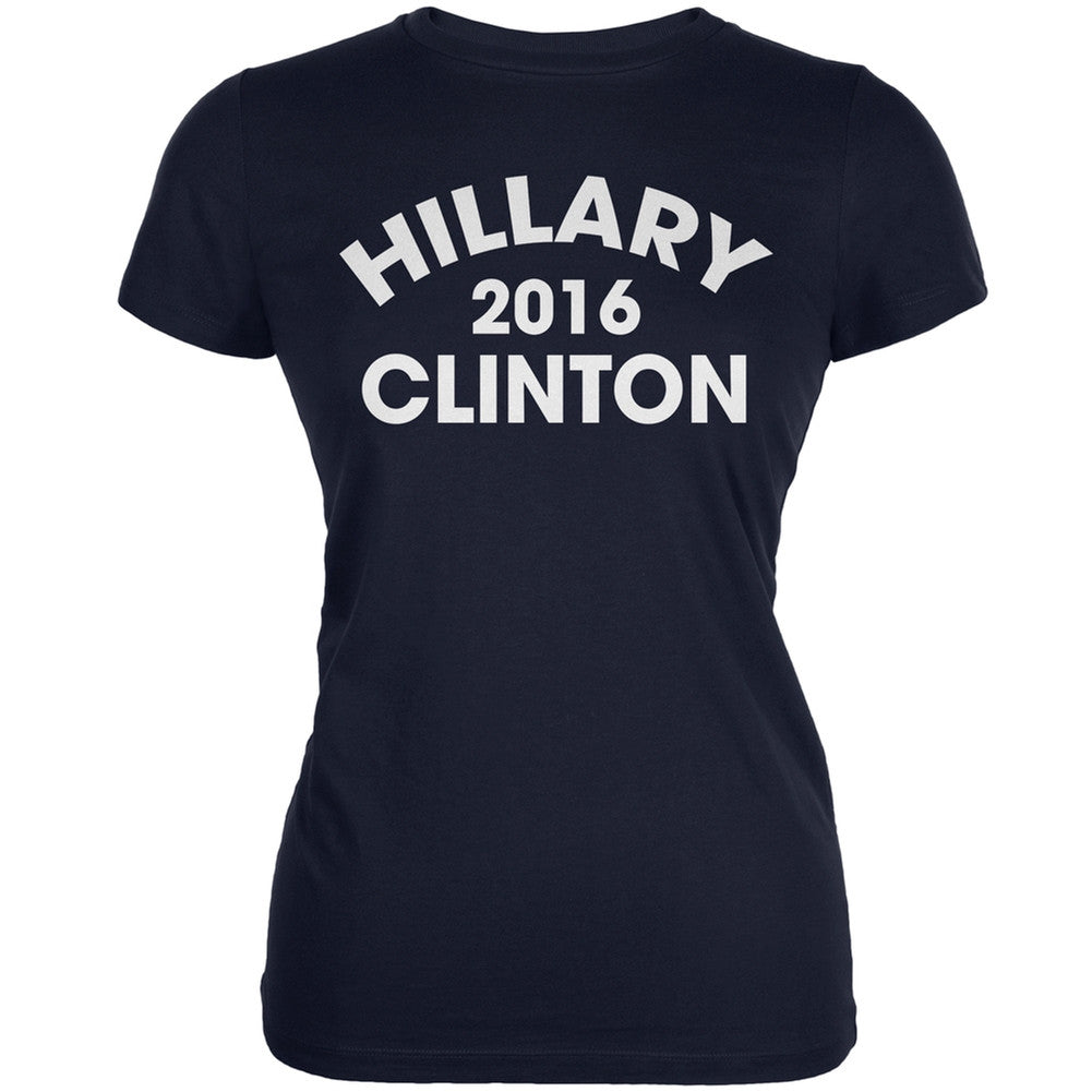 Election 2016 - Hillary Clinton Varsity Navy Juniors Soft T-Shirt Juniors T-Shirts Old Glory 2XL Blue 