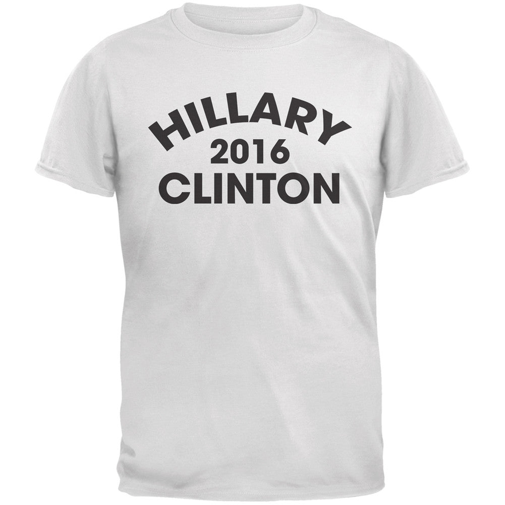 Election 2016 - Hillary Clinton Varsity White Adult T-Shirt Men's T-Shirts Old Glory 2XL White 