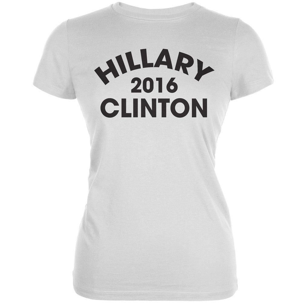 Election 2016 - Hillary Clinton Varsity White Juniors Soft T-Shirt Juniors T-Shirts Old Glory 2XL White 