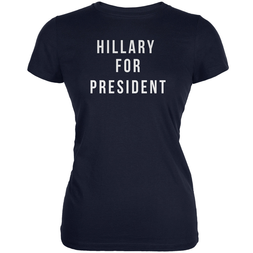 Election 2016 - Hillary for President Navy Juniors Soft T-Shirt Juniors T-Shirts Old Glory 2XL Blue 