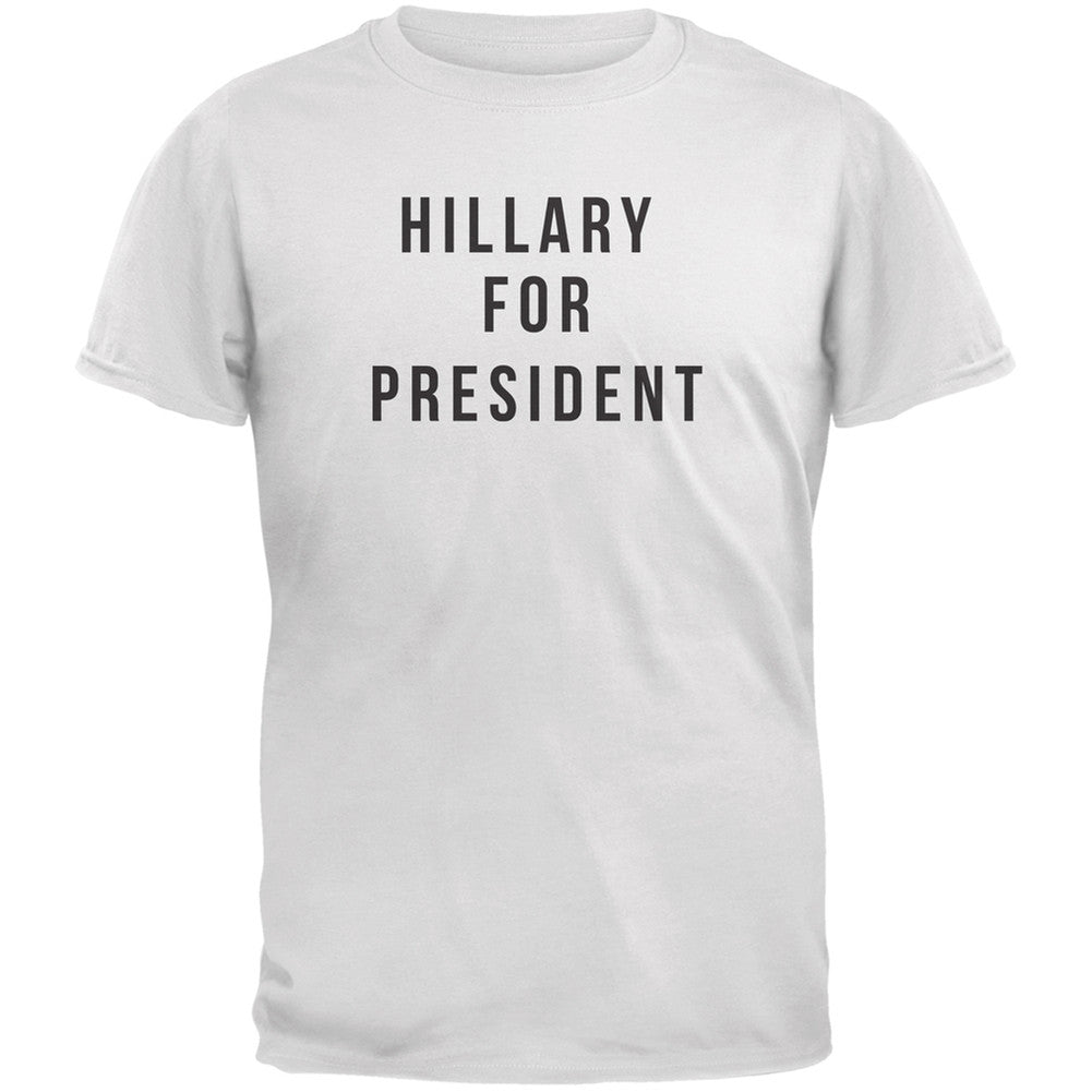 Election 2016 - Hillary for President White Adult T-Shirt Men's T-Shirts Old Glory 2XL White 