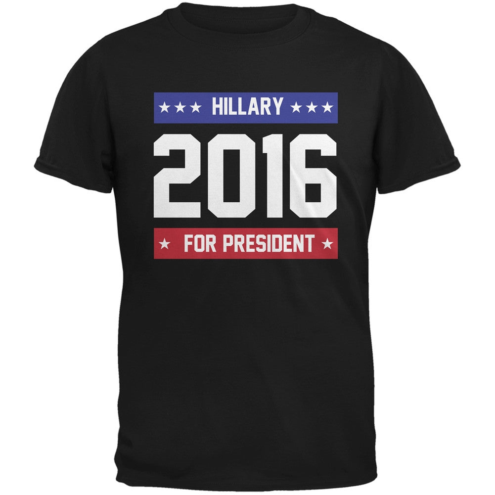 Election 2016 - Hillary for President 2016 Black Adult T-Shirt Men's T-Shirts Old Glory 2XL Black 