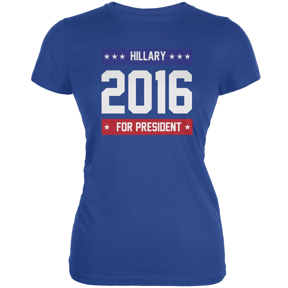 Election - Hillary for President 2016 Royal Juniors Soft T-Shirt Juniors T-Shirts Old Glory 2XL Blue 