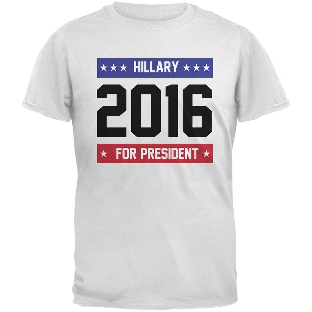 Election - Hillary for President 2016 White Adult T-Shirt Men's T-Shirts Old Glory 2XL White 