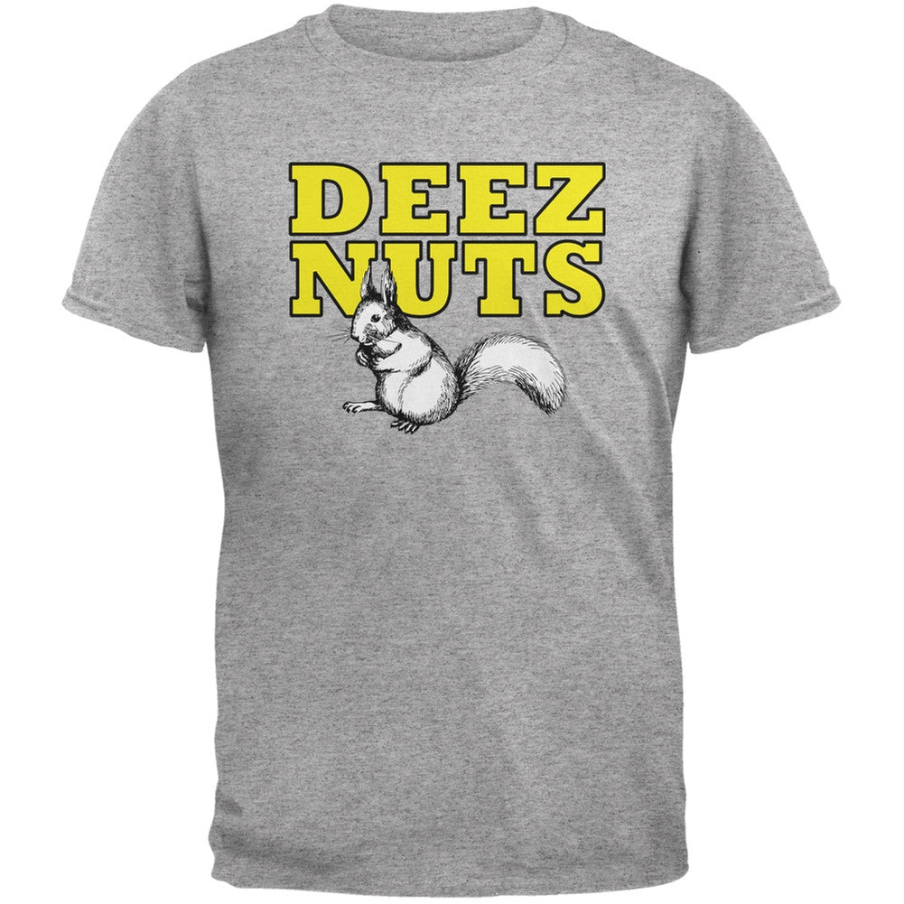 Deez Nuts Heather Grey Adult T-Shirt Men's T-Shirts Old Glory 2XL Grey 