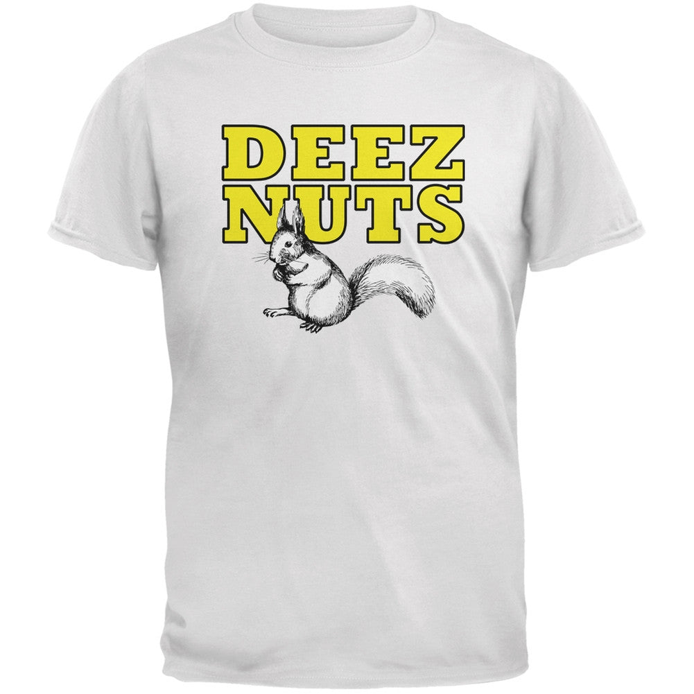 Deez Nuts White Adult T-Shirt Men's T-Shirts Old Glory 2XL White 