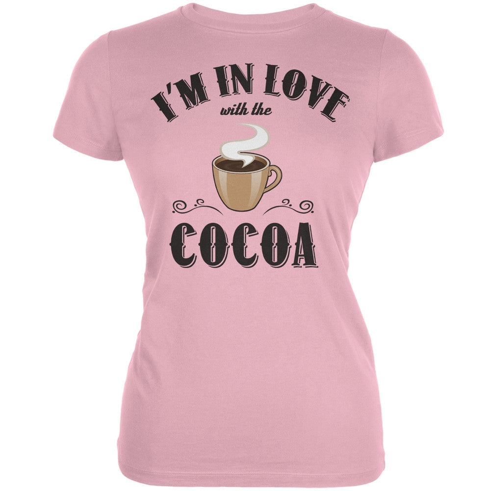 In Love With The Cocoa Pink Juniors Soft T-Shirt Juniors T-Shirts Old Glory 2XL Pink 