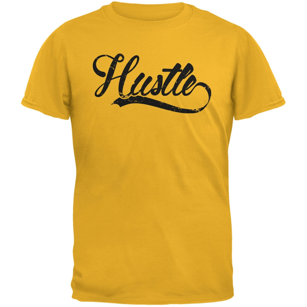 Hustle Gold Adult T-Shirt Men's T-Shirts Old Glory 2XL Yellow 